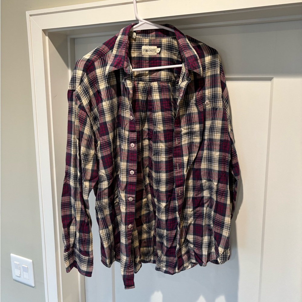 Plaid Button-Up Shirt